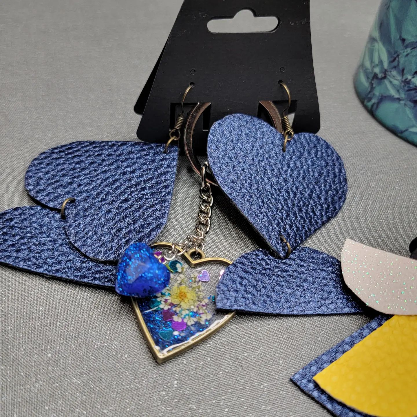 Earings and Keychain Combo image 1